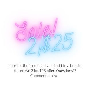 💙💙BLUE HEART 2 FOR 25 SALE!* 💙💙